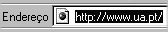 imagem da caixa de texto para indicar um URL num programa de navegação de interface gráfica